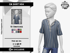 Sims 4 — CM SHIRT N04 by David_Mtv2 — - For child only; - 10 swatches; - New mesh with all LODs; - New maps.