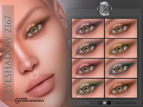 Sims 4 — EYESHADOW Z167 by ZENX — -Base Game -All Age -For Female -8 colors -Works with all of skins -Compatible with HQ