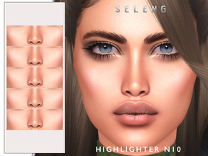 Sims 4 — Highlighter N10 by Seleng — The highlighter has 5 options and HQ compatible. Allowed for teen, young adult,