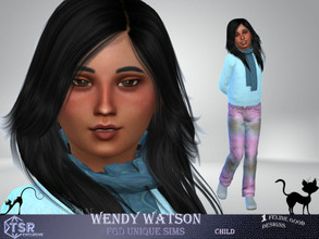 Sims 4 — Wendy Watson by Merit_Selket — Wendy is an active, smart girl Wendy Watson Child Whizkid active only TSR CC used