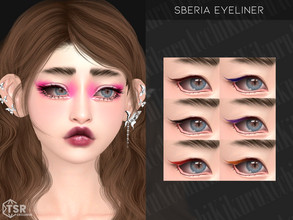 Sims 4 — Sberia Eyeliner by Kikuruacchi — - It is suitable for Female and Male. ( Teen to Elder ) - 6 swatches - HQ