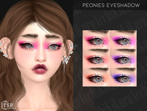 Sims 4 — Peonies Eyeshadow by Kikuruacchi — - It is suitable for Female and Male. ( Teen to Elder ) - 6 swatches - HQ