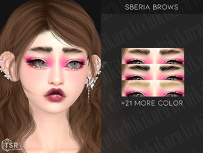 Sims 4 — Sberia Brows by Kikuruacchi — - It is suitable for Female and Male. ( Toddler to Elder ) - 24 swatches - HQ