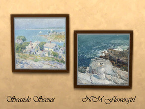 Sims 4 — Seaside Scenes by nmflowergirl — There is never enough artwork! So I set out to find beautiful works of art that