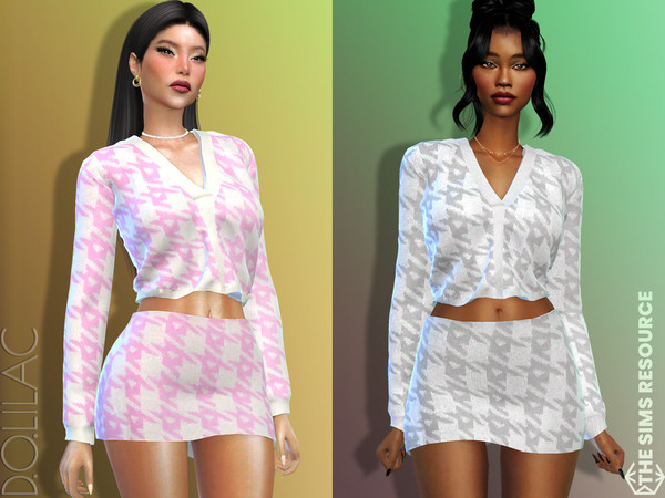 Sims 4 — Wool Cardigan DO771 by DOLilac — Custom thumbnail New Mesh 5 Colors Adult-Elder-Teen-Young Adult For Female