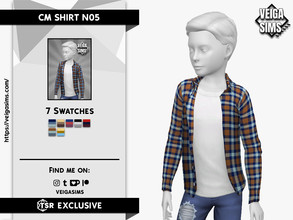 Sims 4 — CM SHIRT N05 by David_Mtv2 — - For childs only; - 7 swatches; - New mesh with all LODs; - New maps.
