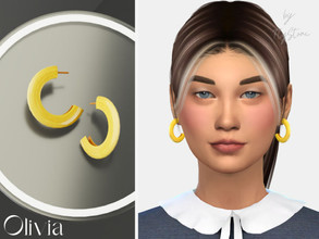 Sims 4 — Olivia - female earrings by FlyStone — Stylish golden earrings
