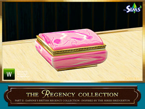 Sims 3 — Daphne's British Regency Pink Alabaster Box by Cashcraft — It's a handcrafted alabaster box for your jewelry and
