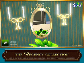 Sims 3 — Daphne's British Regency Mirror Wall by Cashcraft — An elegant and decorative gold wall mirrror. Created by