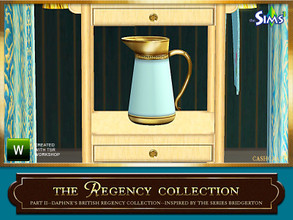 Sims 3 — Daphne's British Regency Pitcher by Cashcraft — Decorative gold trim pitcher for the washstand and other uses.