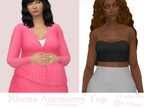 Sims 4 — Rhena Accessory Top by Dissia — Tube accessory top made to cover cleavage in deep tops / dresses ;) Available in