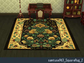 Sims 4 — Square Rug 2 by Samtuse963 — A classic pattern that is pleasant to see. 6 color variations. Category: Decorative