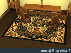 Sims 4 — Square Rug 3 by Samtuse963 — A classic pattern that is pleasant to see. 6 color variations. Category: Decorative