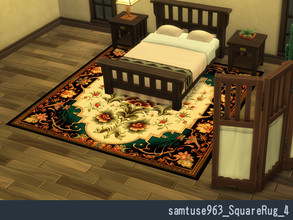 Sims 4 — Square Rug 4 by Samtuse963 — A classic pattern that is pleasant to see. 6 color variations. Category: Decorative