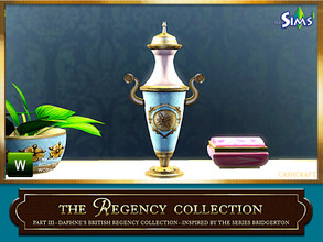 Sims 3 — Daphne's British Regency Decorative Vase by Cashcraft — Early 19th century Regency, antique procelain vase.