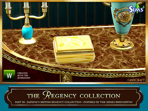 Sims 3 — Daphne's British Regency Yellow Alabaster Box by Cashcraft — It's a handcrafted yellow alabaster box for jewelry