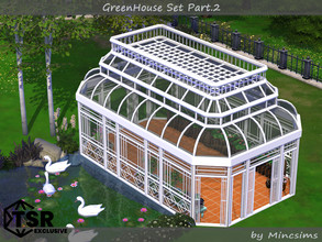 Sims 4 — GreenHouse Part.2 - Roofs by Mincsims — Make your own Greenhouse with Build set(Part.1) in Sims's house. You can