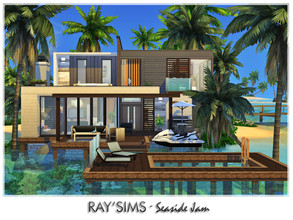 Sims 4 — Seaside Jam by Ray_Sims — This house fully furnished and decorated, without custom content. This house has 2