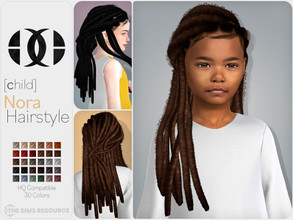 Sims 4 — Nora Hairstyle [Child] by DarkNighTt — Nora Hairstyle is an ethnic, braided long hairstyle with dreadlocks for