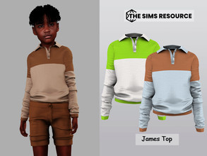 Sims 4 — James Top (Child) by couquett — Top for your Childrens Avaible For gils and boys - 10 swatches - new mesh - HQ