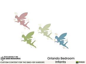 Sims 4 — Orlando Bedroom Fairy by kardofe — Fairy, wall decoration, in four colour options