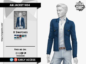 Sims 4 — [Patreon] AM JACKET N04 by David_Mtv2 — - For teen to elder; - 8 swatches; - New mesh with all LODs; - New maps.