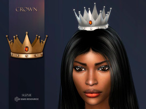 Sims 4 — Crown by Suzue — -New Mesh (Suzue) -10 Swatches -For Female and Male -Hat Category -HQ Compatible
