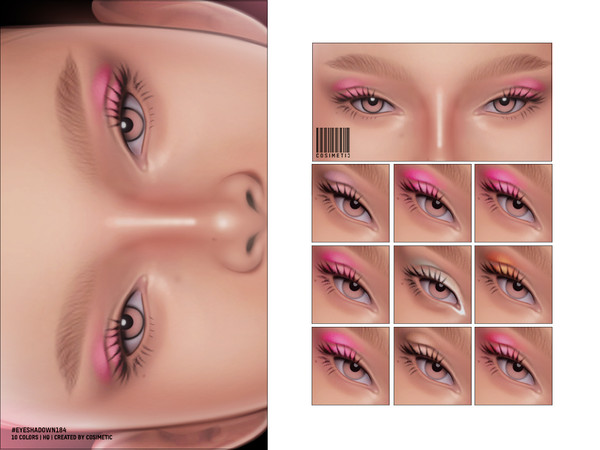 Sims 4 — Eyeshadow | N184 by cosimetic — - Female - 10 Swatches. - 10 Custom thumbnail. - You can find it in the makeup