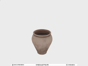 Sims 4 — Bay house - Big vase by Syboubou — This is a clay vase that can be slotted with plant.