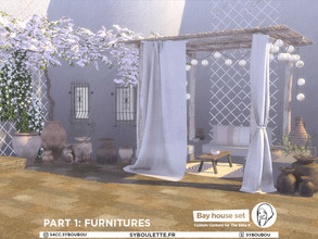 Sims 4 — Patreon Release - Bay house part 1: Furnitures by Syboubou — This is a set in two parts to create a nice outdoor