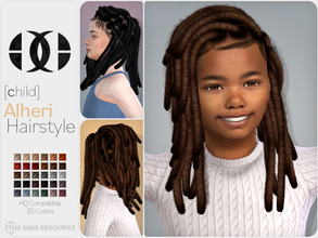 Sims 4 — Alheri Hairstyle [Child] by DarkNighTt — Alheri Hairstyle is an ethnic, braided long hairstyle with dreadlocks
