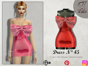 Sims 4 — Dress 45 by SL_CCSIMS — -New mesh- -17 swatches- -Teen to elder- -All Maps- -All Lods- -HQ- -Catalog Thumbnail-
