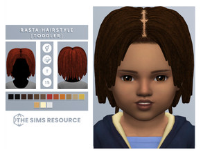 Sims 4 — Rasta Hairstyle (Toddler) by OranosTR — Rasta Hairstyle is a short hairstyle for male sims. This hair has 15 EA