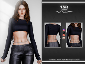 Sims 4 — CLOTHES SET-311 (TOP) BD889 by busra-tr — 10 colors Adult-Elder-Teen-Young Adult For Female Custom thumbnail