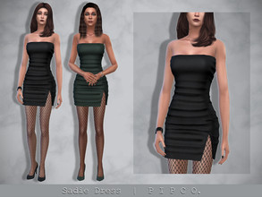 Sims 4 — Sadie Dress. by Pipco — A simple, trendy dress in 20 colors. Base Game Compatible New Mesh All Lods HQ