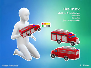Sims 4 — Fire Truck Toy by kliekie — I thought this was in game already, but apparently not &#128561; Now it is!