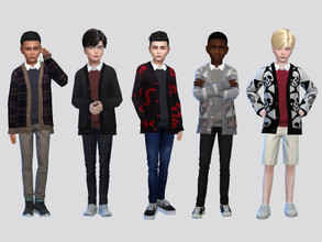 Sims 4 — Jamie Sweater Boys by McLayneSims — TSR EXCLUSIVE Standalone item 8 Swatches MESH by Me NO RECOLORING Please