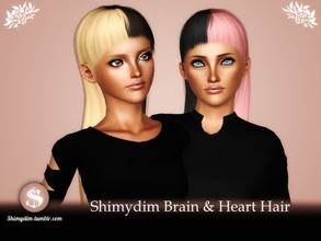 Sims 3 — Brain & Heart Hairstyle - Adult Bicolor by Shimydimsims — Hi! I hope you will like this hair! It's inspired
