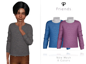 Sims 4 — Friends by Praft — Praft - Friends - 8 Colors - New Mesh (All LODs) - All Texture Maps - HQ Compatible - Custom