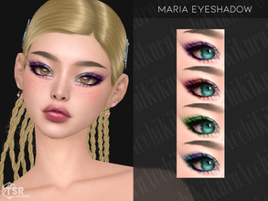 Sims 4 — Maria Eyeshadow by Kikuruacchi — - It is suitable for Female and Male. ( Teen to Elder ) - 4 swatches - HQ