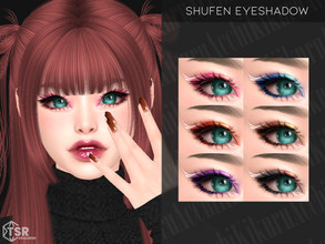 Sims 4 — Shufen Eyeshadow by Kikuruacchi — - It is suitable for Female and Male. ( Teen to Elder ) - 6 swatches - HQ