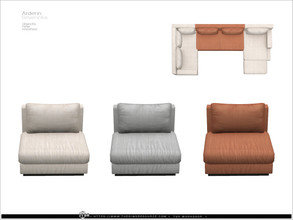 Sims 4 — Ardenn - sofa 1section by Severinka_ — Center one section of modular sofa From the set 'Ardenn living room