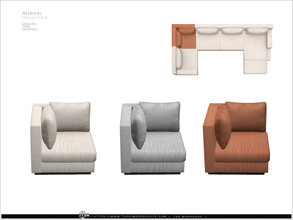 Sims 4 — Ardenn - sofa angular L by Severinka_ — Left angular section of modular sofa From the set 'Ardenn living room