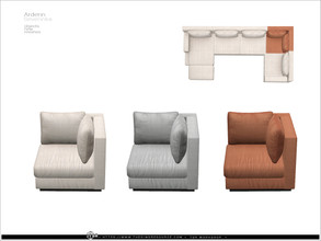 Sims 4 — Ardenn - sofa angular R by Severinka_ — Right angular section of modular sofa From the set 'Ardenn living room