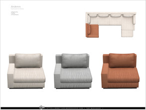 Sims 4 — Ardenn - sofa end L by Severinka_ — Left end section of modular sofa From the set 'Ardenn living room furniture'