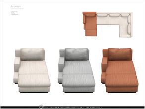Sims 4 — Ardenn - sofa lounge L by Severinka_ — Left lounge section of modular sofa From the set 'Ardenn living room