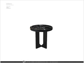 Sims 4 — Ardenn - end table by Severinka_ — Small black marble table From the set 'Ardenn living room furniture' Build /