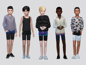 Sims 4 — Run Shorts with Leggings Boys by McLayneSims — TSR EXCLUSIVE Standalone item 8 Swatches MESH by Me NO RECOLORING