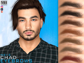 Sims 4 — Chad Eyebrows N212 by MagicHand — Thick eyebrows in 13 colors - HQ Compatible. Preview - CAS thumbnail Pictures