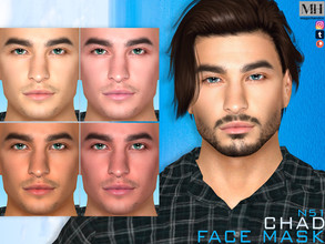 Sims 4 — Chad Face Mask N51 by MagicHand — Cute male face in 5 skin color variations - HQ Compatible. Preview - CAS